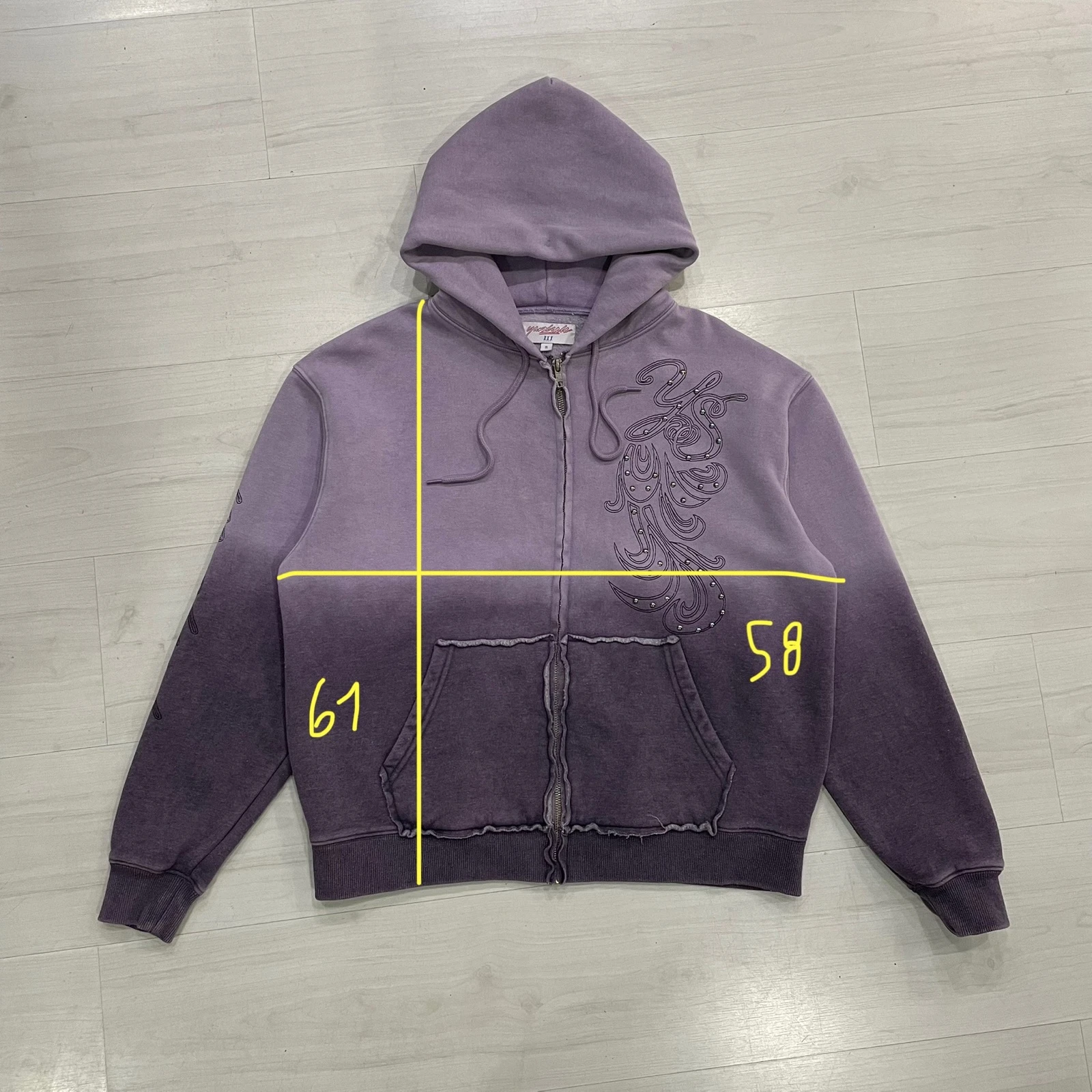 Yardsale - Ombre Zip Hoodie (Paars) – photo 3